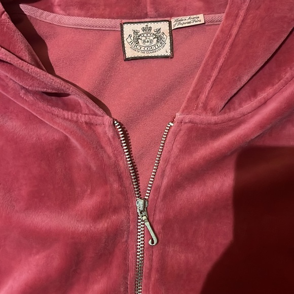 Juicy Couture | Tracksuit Jacket / Top | Y2K | Size Large | Velour Pink - Picture 2 of 4